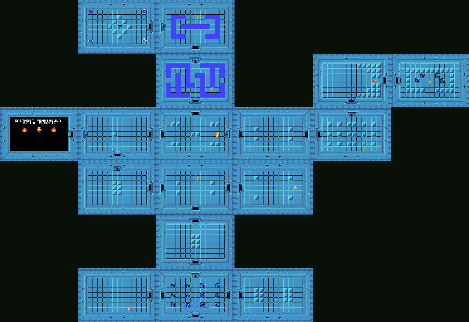 Legend Of Zelda Quest 2 Dungeon 7 Map - Map Costa Rica and Panama