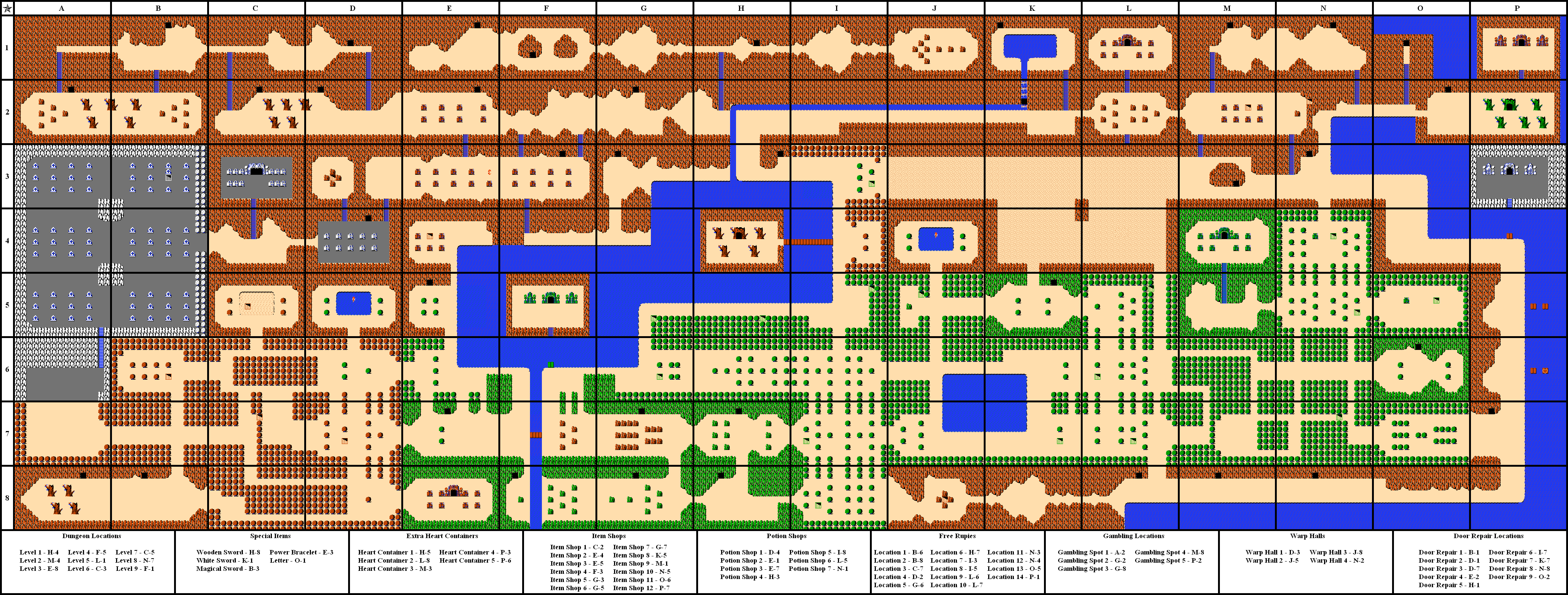 Legend Of Zelda Nes Map With Secrets | www.galleryhip.com - The ...