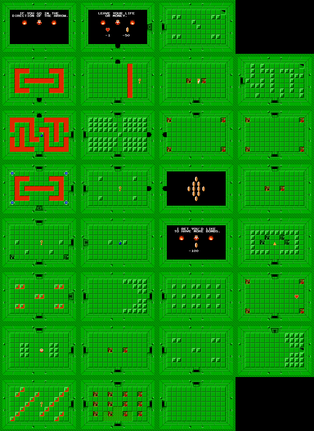 The Legend of Zelda - Dungeon Maps